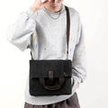 Bolsa Masculina BP 230 Tiracolo em Lona e Couro. Crossbody Casual BAGYPACK