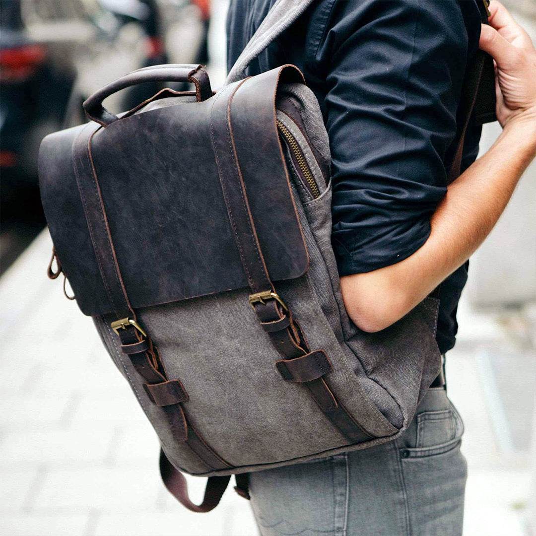 Mochila Notebook BP 113 Lona+Couro - BAGYPACK
