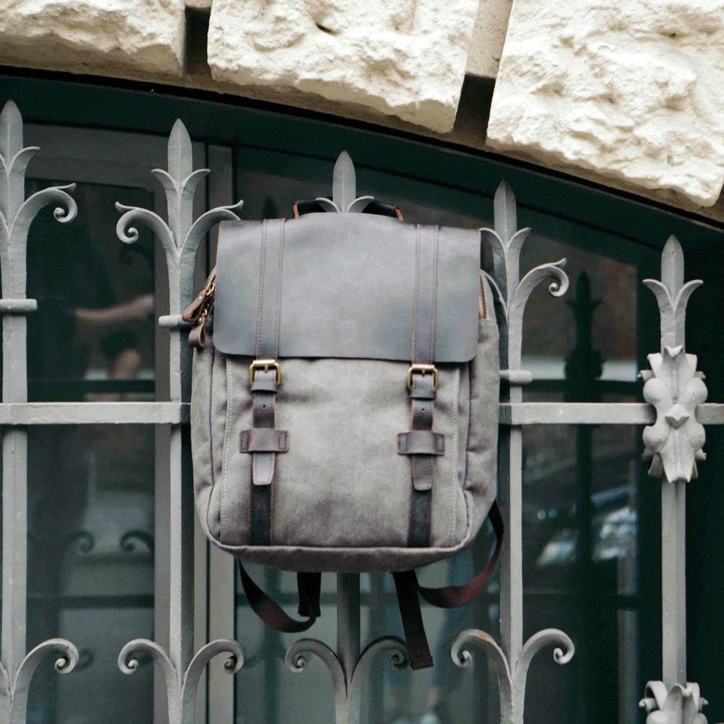 Mochila BP 113 Notebook 15.6" em Lona e Couro BAGYPACK