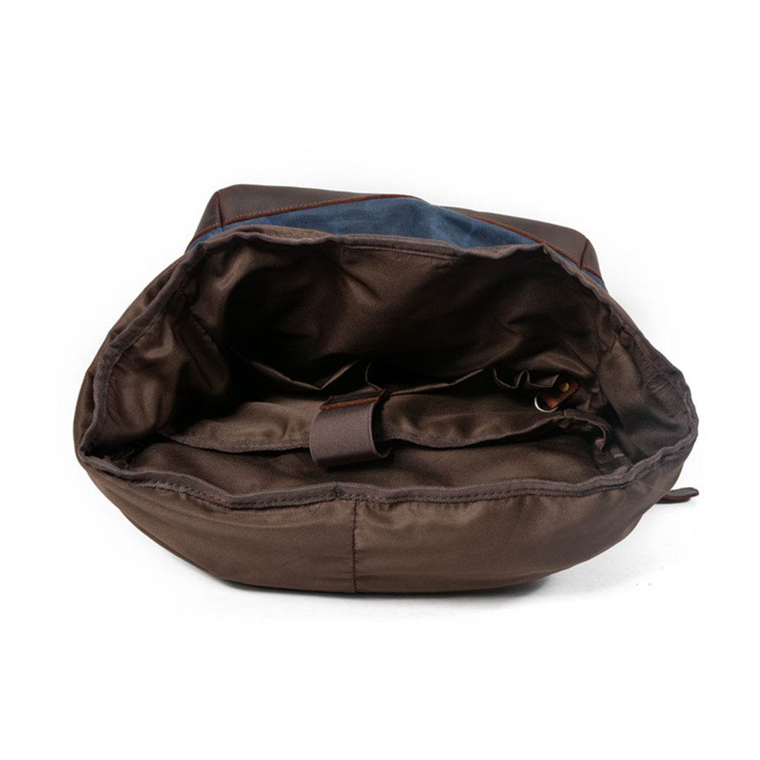 Mochila Notebook BP 114 15.6" em Lona e Couro. Casual-Chique BAGYPACK