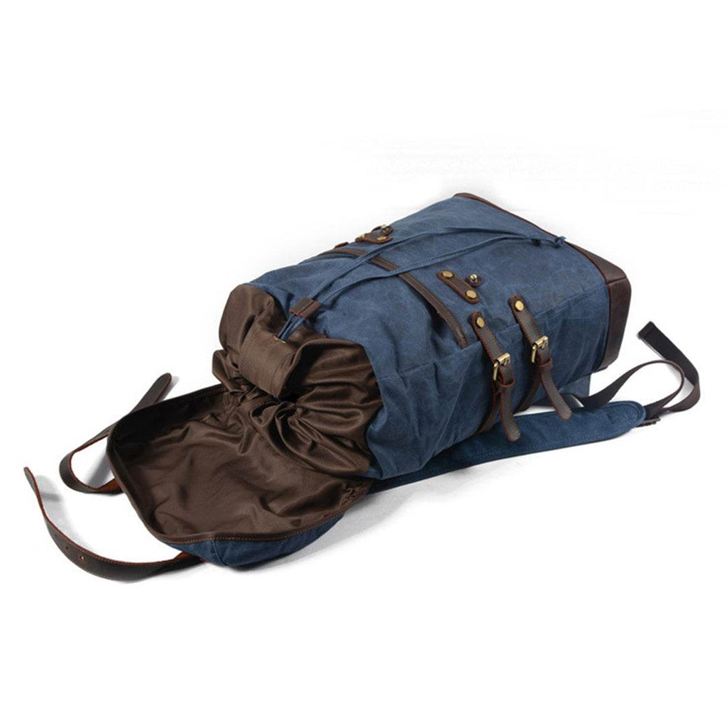 Mochila Notebook BP 114 15.6" em Lona e Couro. Casual-Chique BAGYPACK