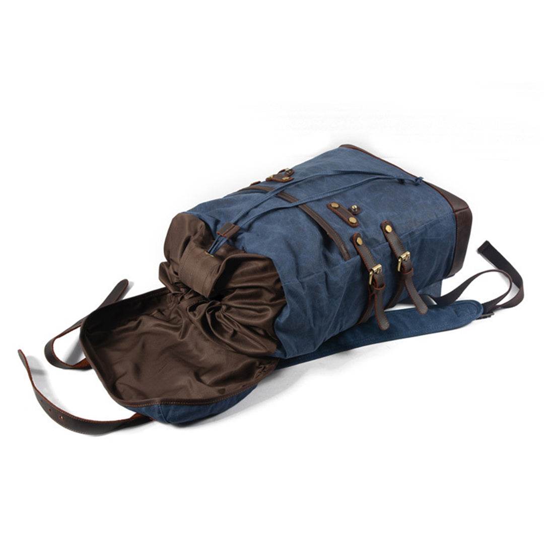 Mochila Notebook BP 114 15.6" em Lona e Couro. Casual-Chique BAGYPACK