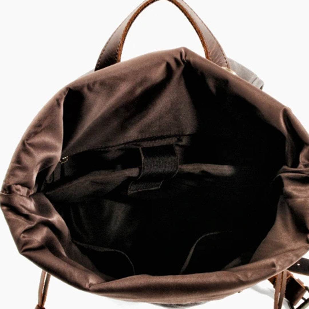 Mochila BP 115 Notebook 15.6" Roll-Top em Lona Couro BAGYPACK