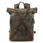 Mochila BP 115 Notebook 15.6" Roll-Top em Lona Couro BAGYPACK