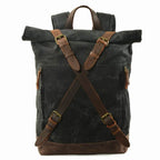 Mochila BP 115 Notebook 15.6" Roll-Top em Lona Couro BAGYPACK