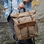 Mochila BP 116 Notebook 15.6" em Lona e Couro BAGYPACK