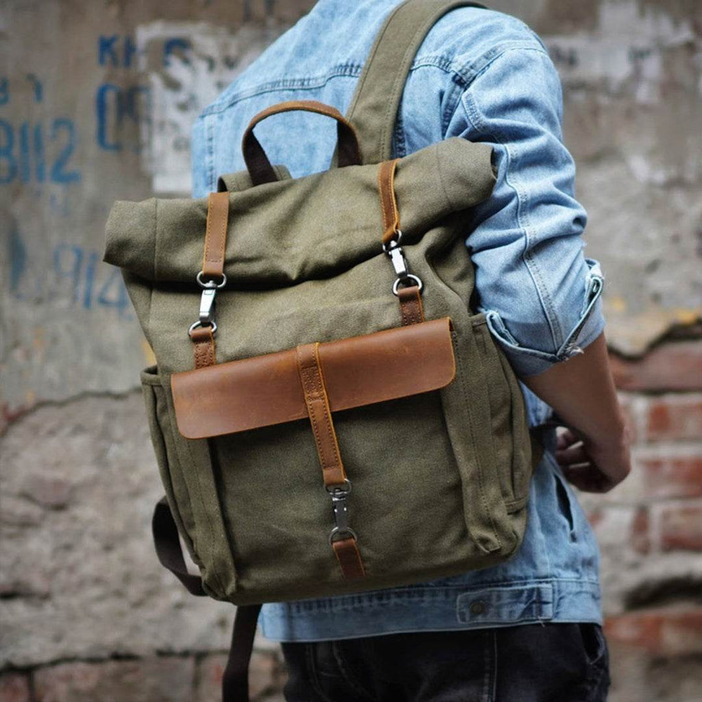 Mochila BP 116 Notebook 15.6" em Lona e Couro BAGYPACK