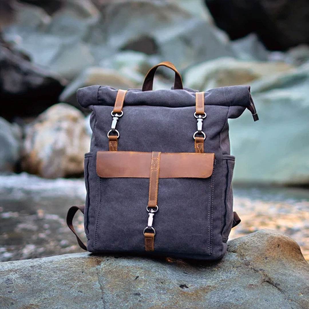 Mochila BP 116 Notebook 15.6" em Lona e Couro BAGYPACK