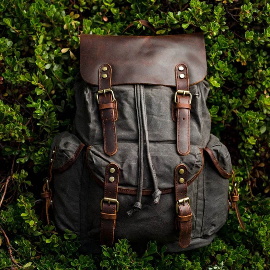 Mochila BP 122 Lona+Couro Notebook 15.6". Grande Capacidade BAGYPACK