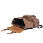 Mochila BP 122 Lona+Couro Notebook 15.6". Grande Capacidade BAGYPACK