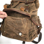 Mochila BP 122 Lona+Couro Notebook 15.6". Grande Capacidade BAGYPACK