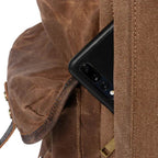 Mochila BP 122 Lona+Couro Notebook 15.6". Grande Capacidade BAGYPACK