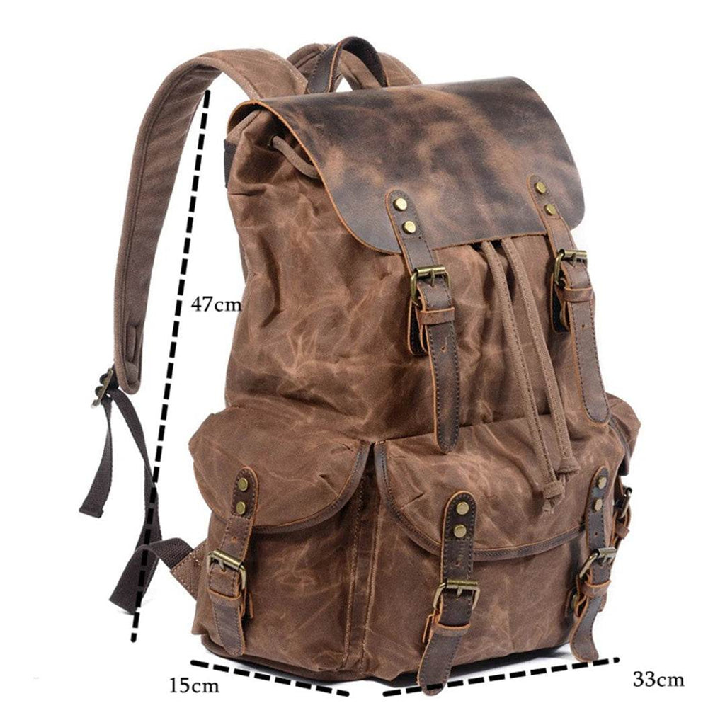 Mochila BP 122 Lona+Couro Notebook 15.6". Grande Capacidade BAGYPACK