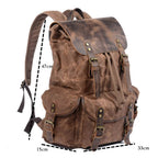 Mochila BP 122 Lona+Couro Notebook 15.6". Grande Capacidade BAGYPACK