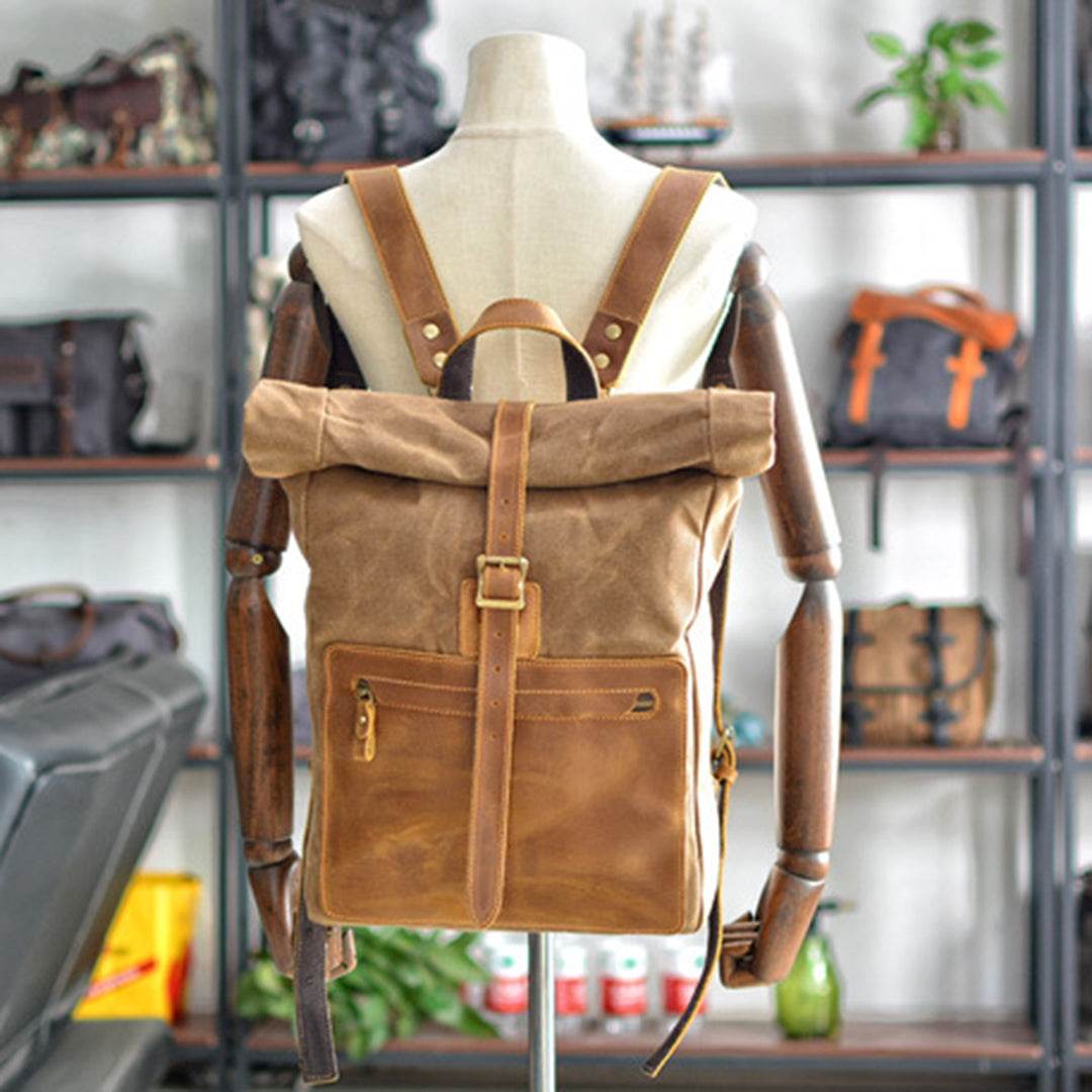 Mochila Notebook BP 127 Lona + Couro Notebook 15" BAGYPACK