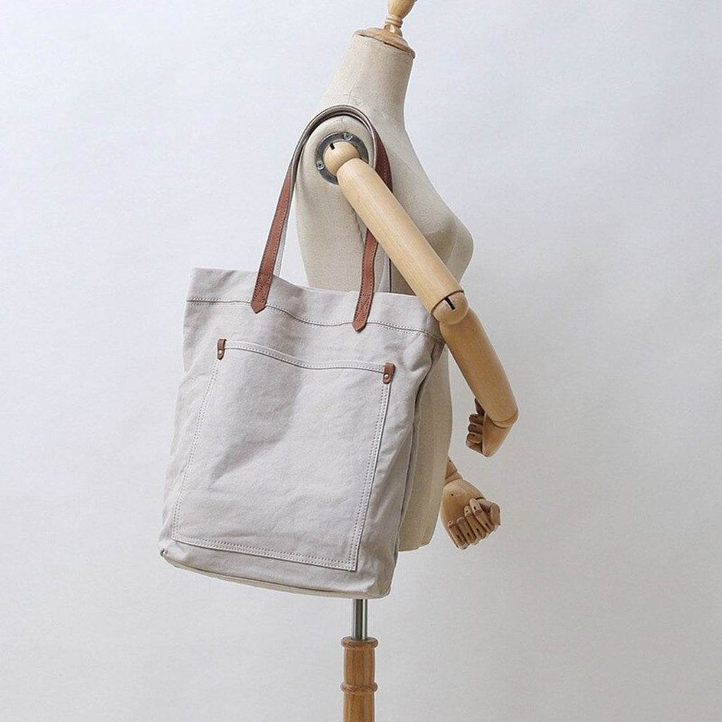 Tote Bag BP 204 em Lona e Couro. Bolsa Ombro Espaçosa BAGYPACK
