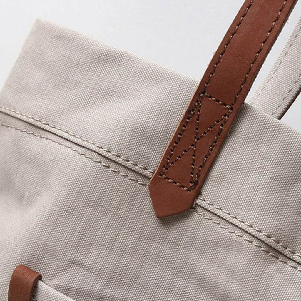 Tote Bag BP 204 em Lona e Couro. Bolsa Ombro Espaçosa BAGYPACK