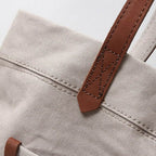 Tote Bag BP 204 em Lona e Couro. Bolsa Ombro Espaçosa BAGYPACK