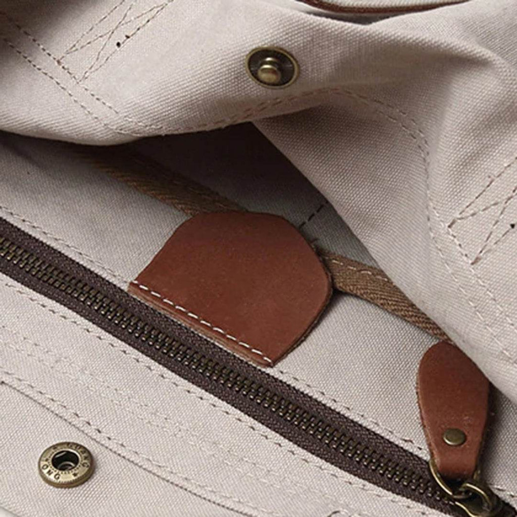 Tote Bag BP 204 em Lona e Couro. Bolsa Ombro Espaçosa BAGYPACK