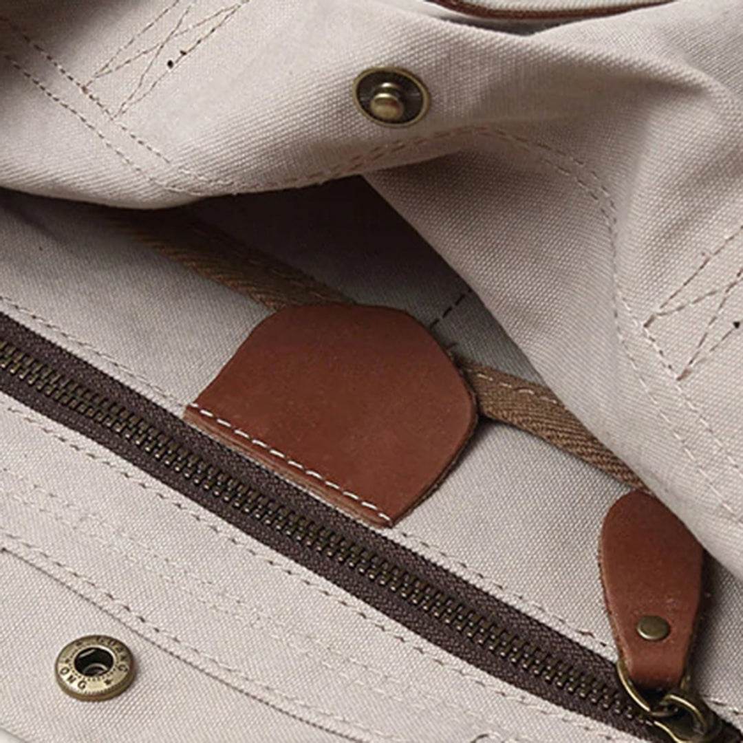 Tote Bag BP 204 em Lona e Couro. Bolsa Ombro Espaçosa BAGYPACK