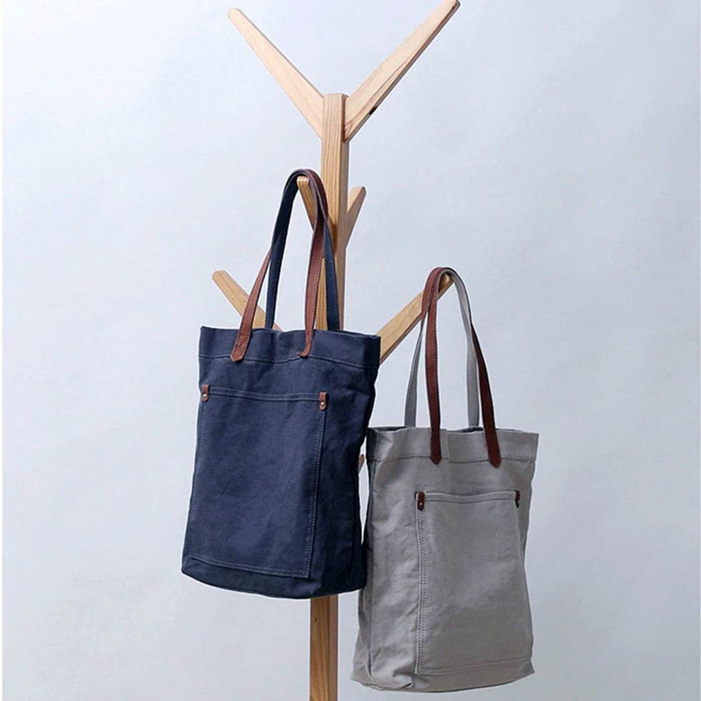 Tote Bag BP 204 em Lona e Couro. Bolsa Ombro Espaçosa BAGYPACK