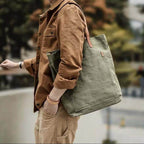 Tote Bag BP 204 em Lona e Couro. Bolsa Ombro Espaçosa BAGYPACK