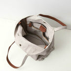 Tote Bag BP 204 em Lona e Couro. Bolsa Ombro Espaçosa BAGYPACK
