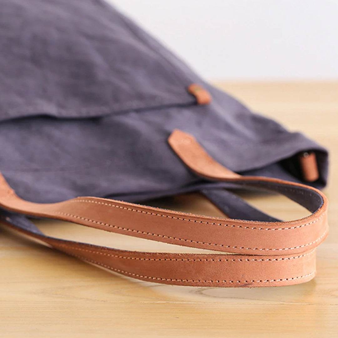 Tote Bag BP 204 em Lona e Couro. Bolsa Ombro Espaçosa BAGYPACK