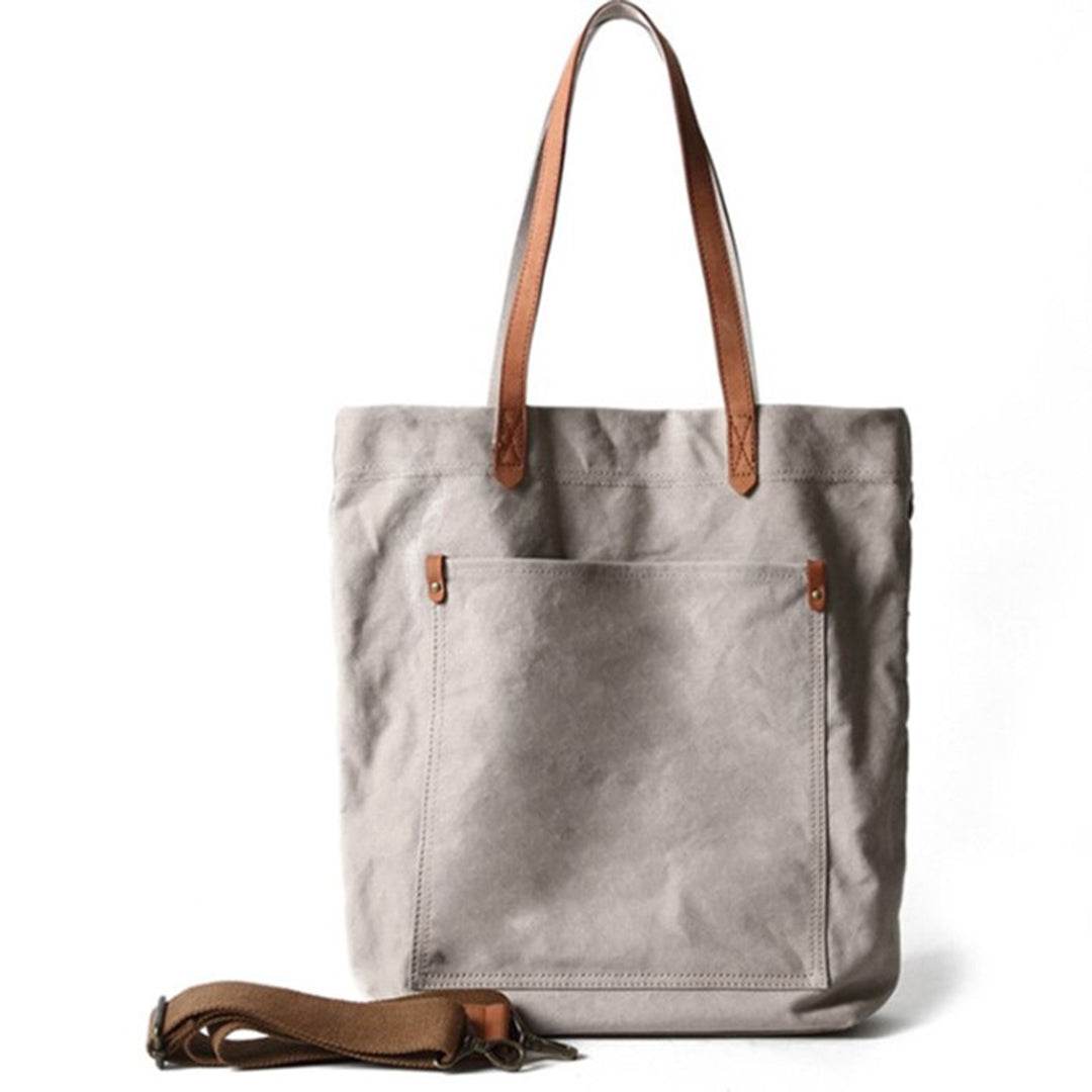 Tote Bag BP 204 em Lona e Couro. Bolsa Ombro Espaçosa BAGYPACK