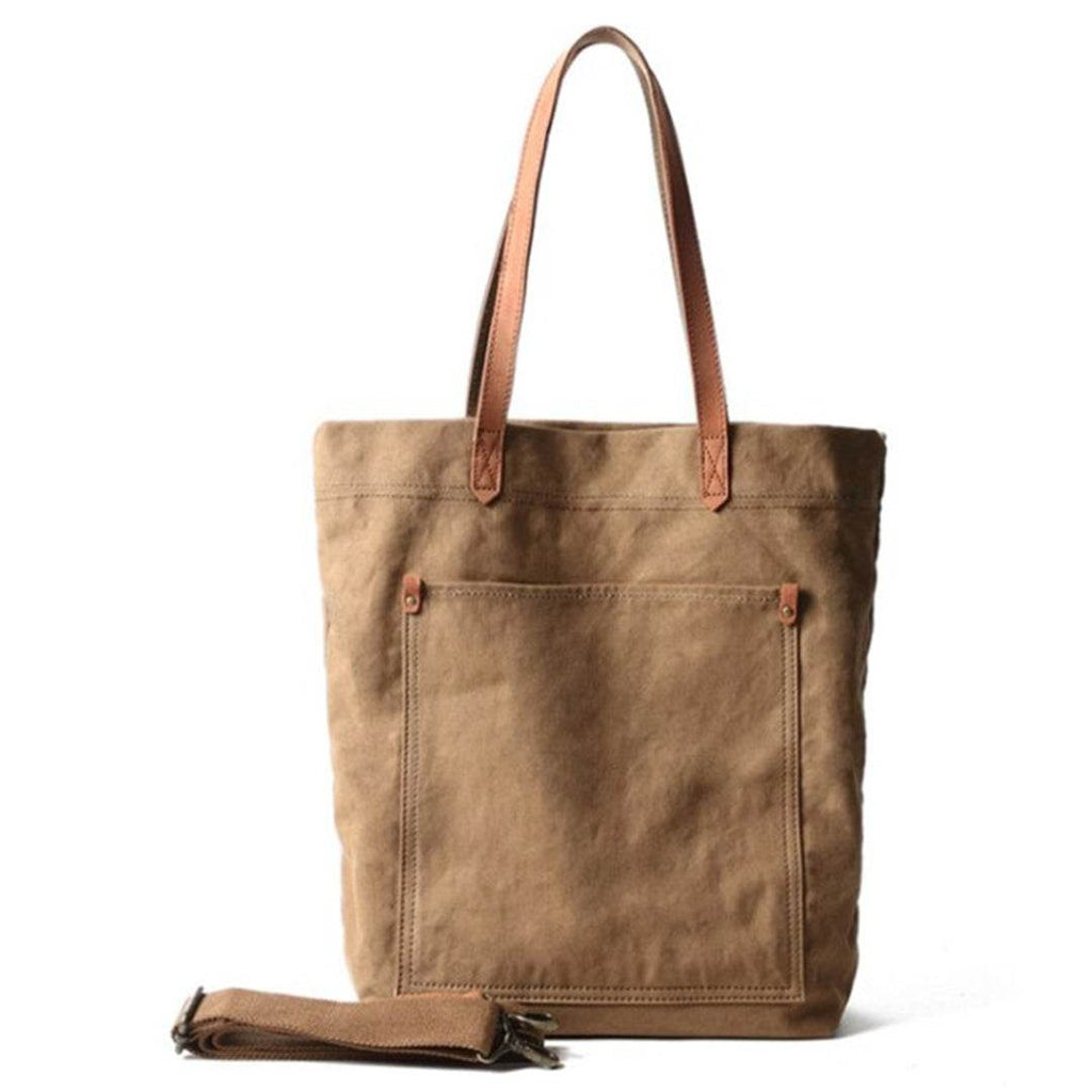 Tote Bag BP 204 em Lona e Couro. Bolsa Ombro Espaçosa BAGYPACK