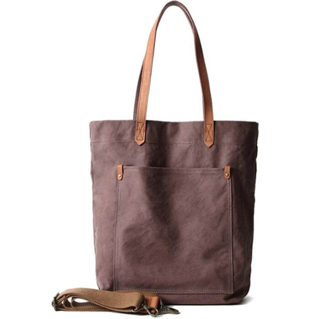 Tote Bag BP 204 em Lona e Couro. Bolsa Ombro Espaçosa BAGYPACK