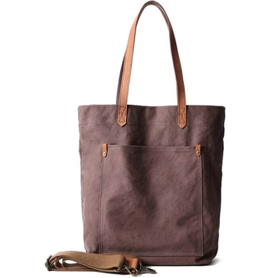 Tote Bag BP 204 em Lona e Couro. Bolsa Ombro Espaçosa BAGYPACK