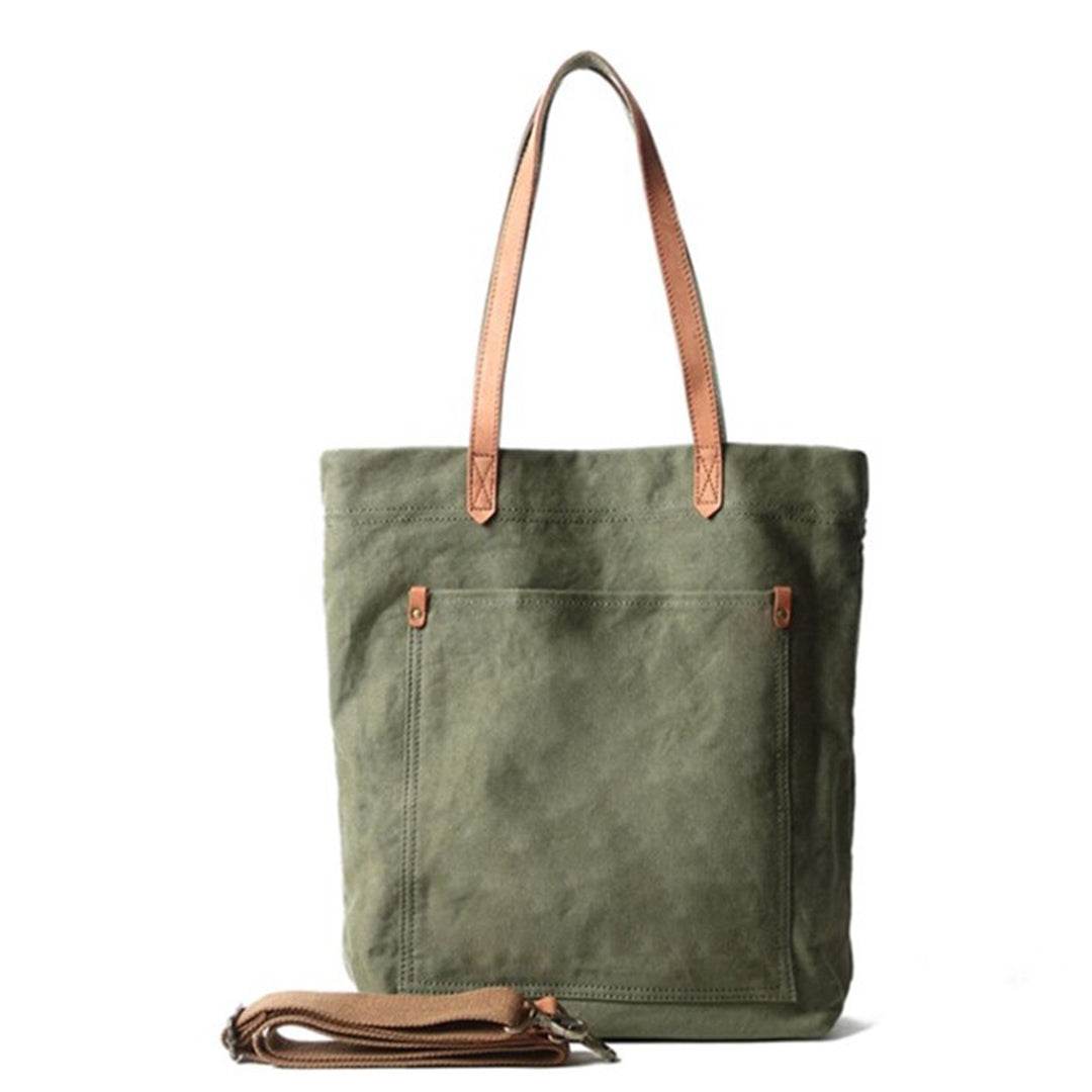 Tote Bag BP 204 em Lona e Couro. Bolsa Ombro Espaçosa BAGYPACK